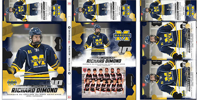 Sample of print template with player and team name